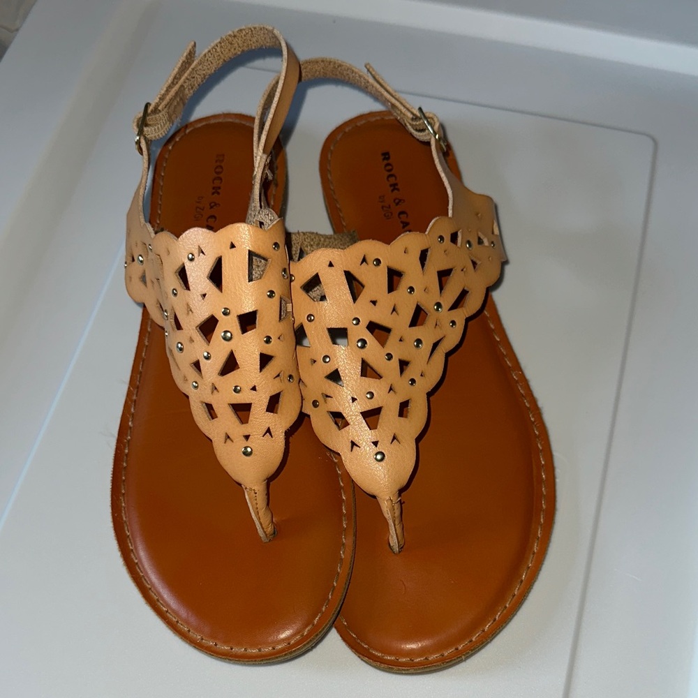 Rock & Candy Brown Cutout Sandals